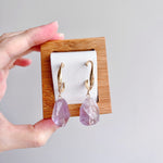 Load image into Gallery viewer, [Earrings: AMETHYST] Protection + Benefactor + Stress Relieve
