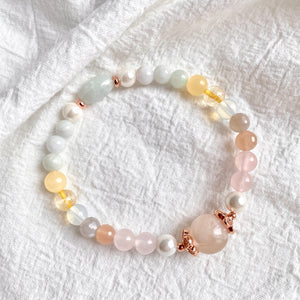 [Rose Gold Bracelet: SYBELLA] Joy + Health + Wealth